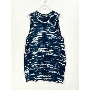 ERRANT Dress Womens Small Blue Tie Dye Sleeveless Round Neck Tank Muscle Tee